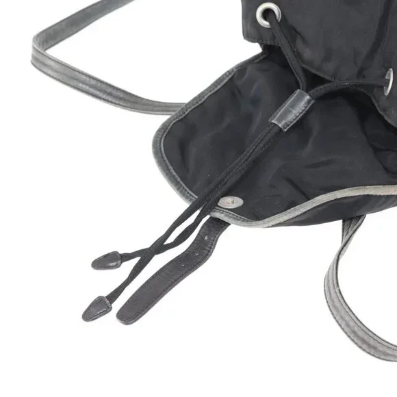 PRADA Backpack Nylon Leather Black Silver Auth 151999 - Picture 11 of 16